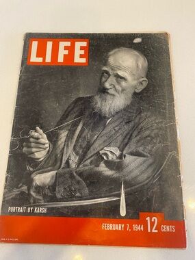 LIFE Magazine - February 7, 1944 - George Bernard Shaw by Karsh